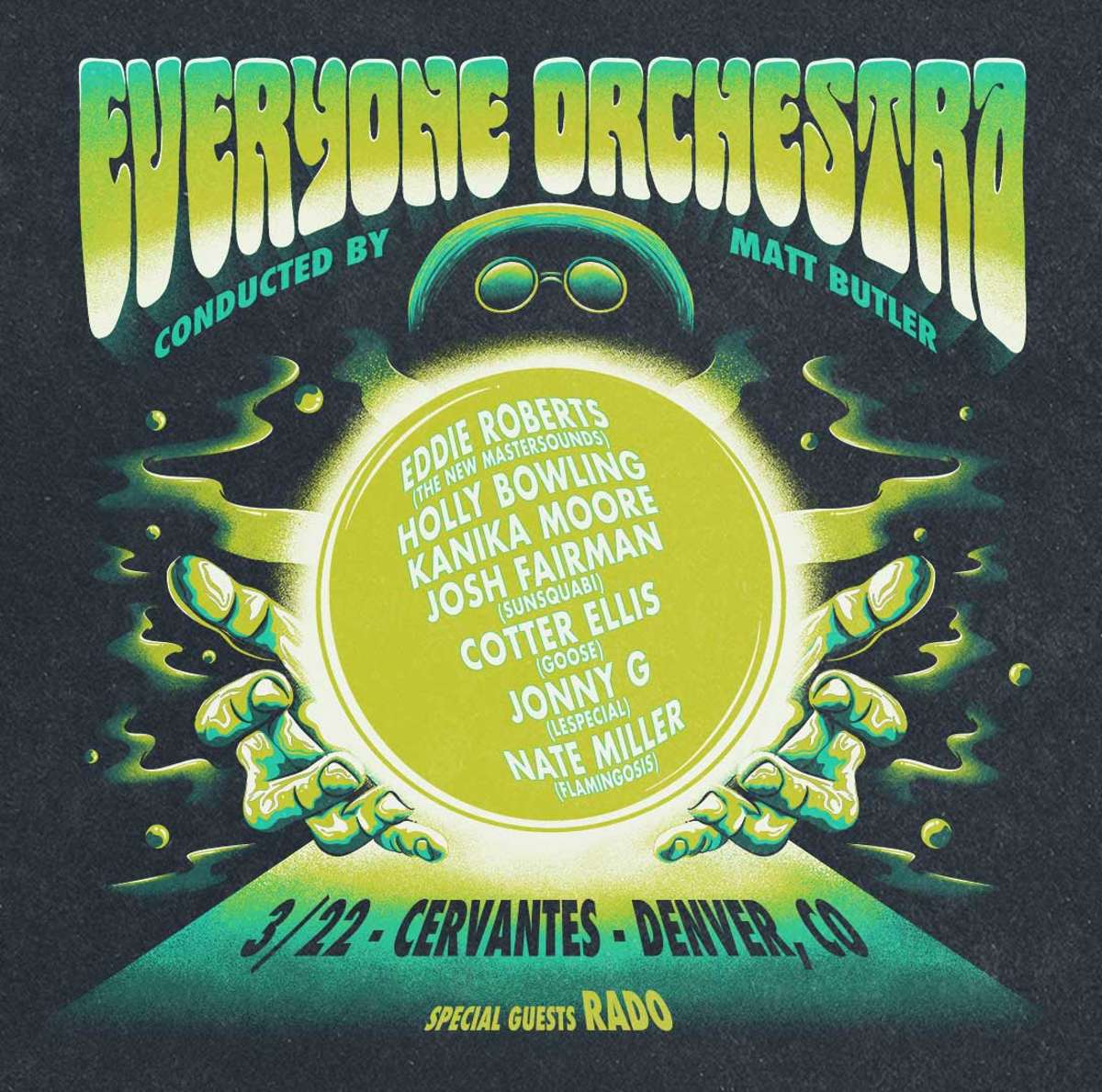 Everyone Orchestra ft. Eddie Roberts, Holly Bowling, Kanika Moore, Josh Fairman, Jennifer Hartswick, Cotter Ellis w/ RADO