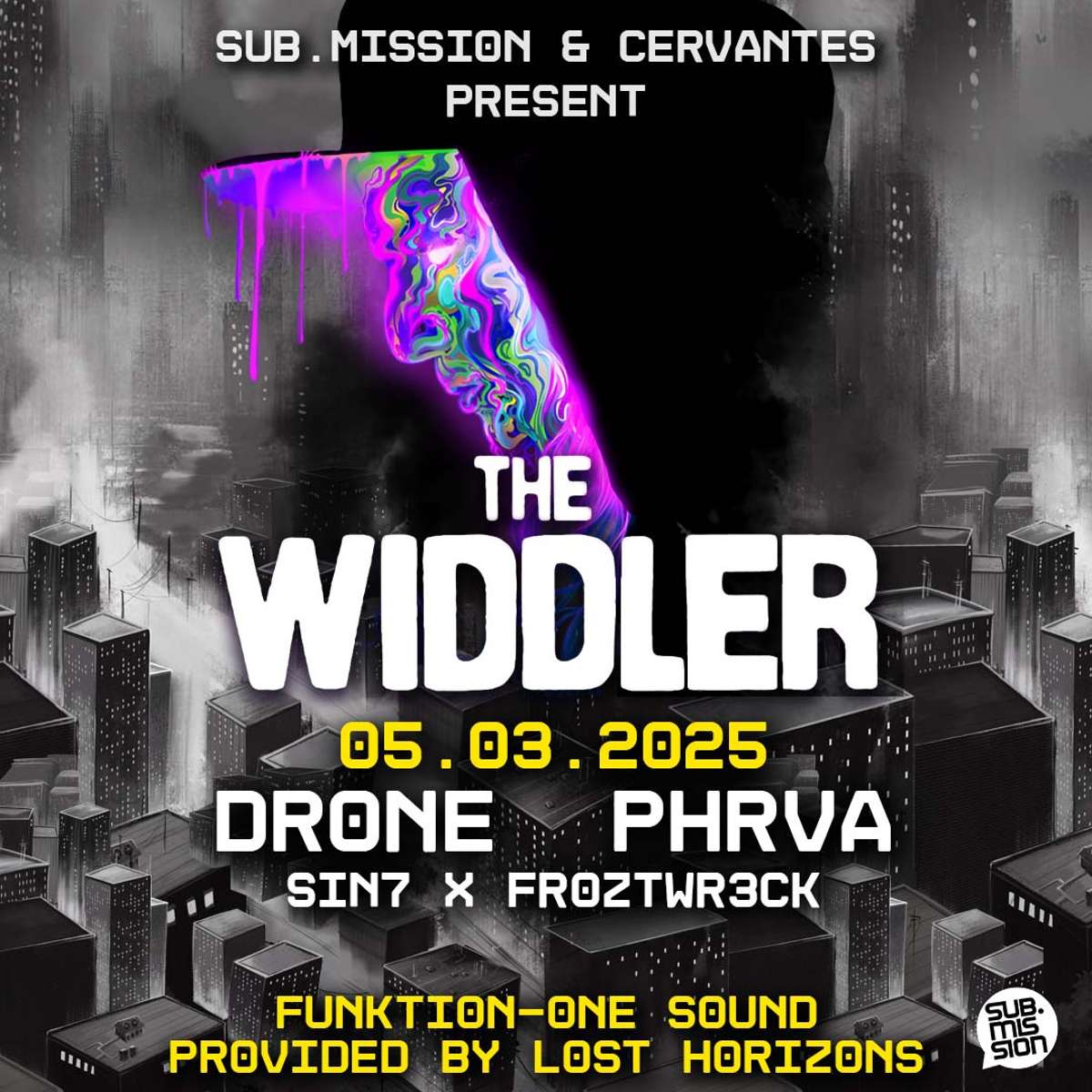 The Widdler w/ Drone, Phrva, Sin7 x Fr0stwr3ck – Funktion-One Sound