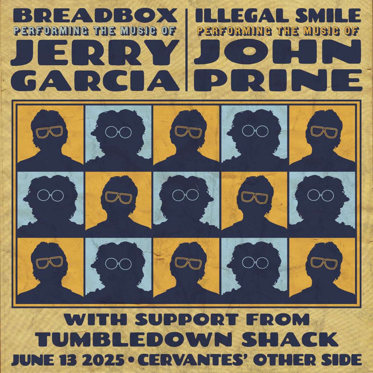 Breadbox (Jerry Garcia Band Tribute) & John Prine’s Illegal Smile (John Prine Tribute) w/ Tumbledown Shack