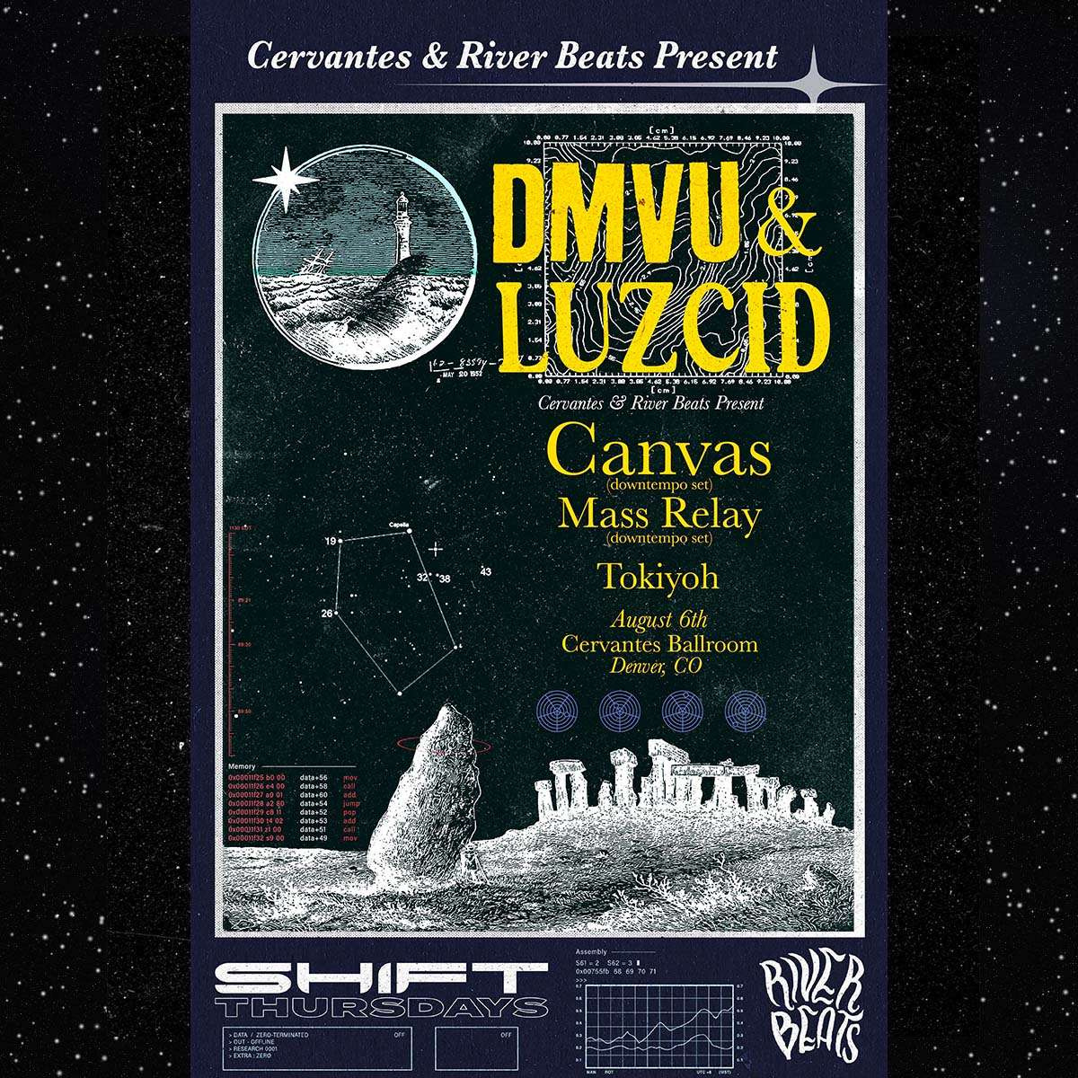 SHIFT Ft. DMVU & Luzcid w/ Canvas, Mass Relay, Tokiyoh | Cervantes