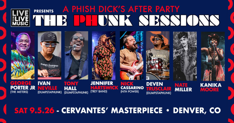 The Phunk Sessions lineup featuring George Porter Jr, Ivan Neville, Tony Hall and Jennifer Hartswick, September 5 2026, Cervantes'
