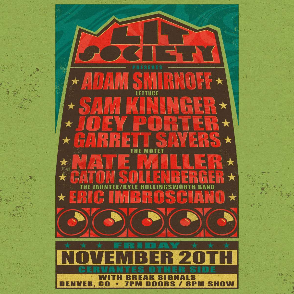Lit Society ft. members of Lettuce, The Motet, The Jauntee and more w/ Break Signals