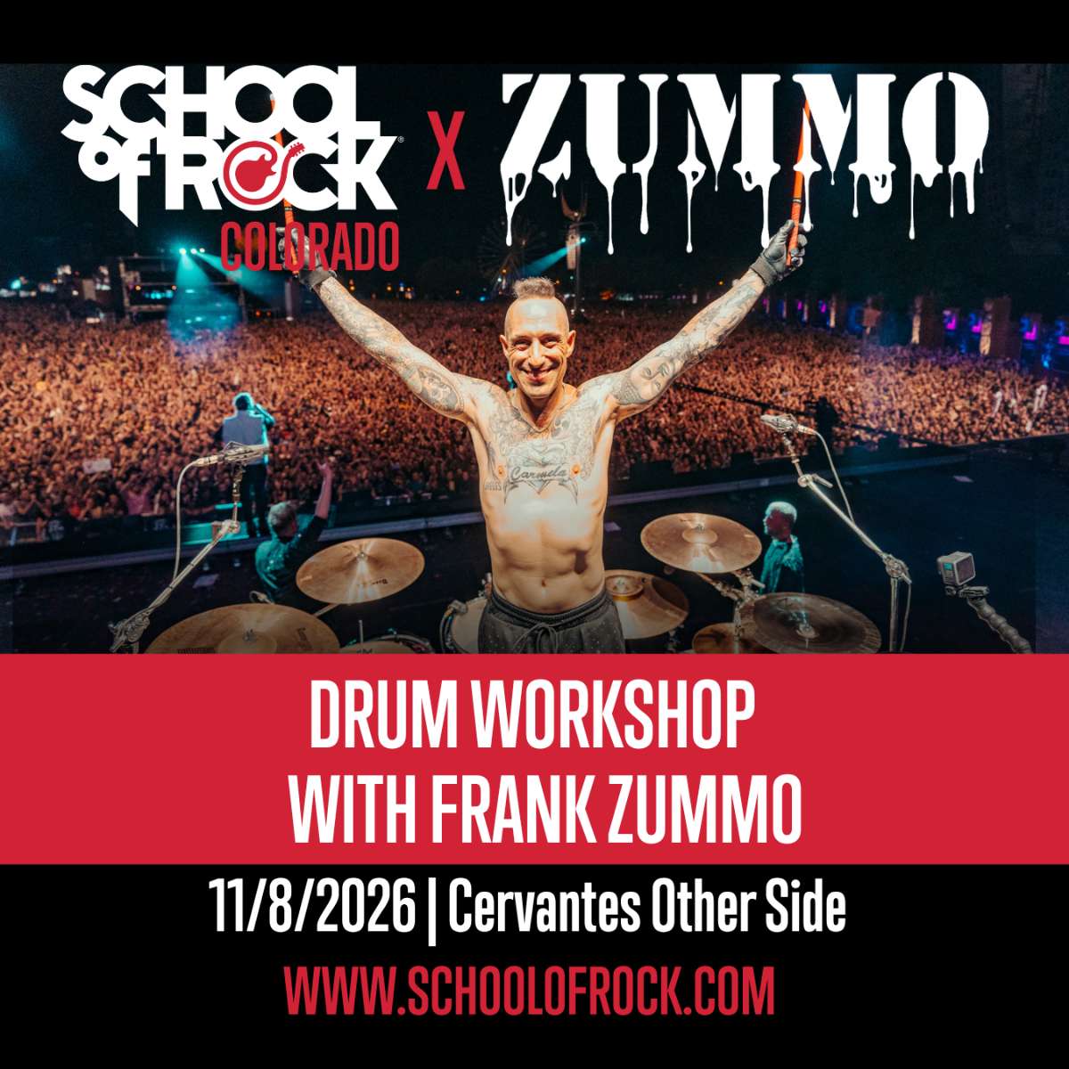 Frank Zummo Workshop & Book Tour w/ School of Rock Colorado
